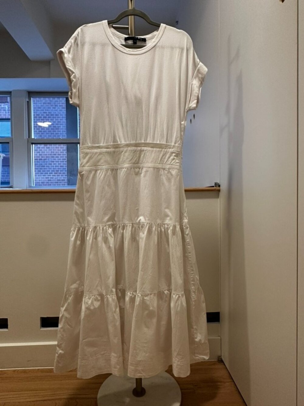 Veronica Beard Drop Waist White Dress